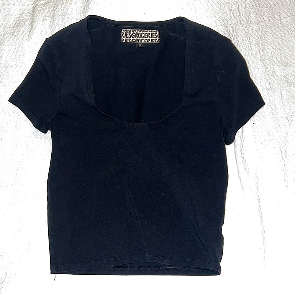 Groceries Apparel Fitted Crop Tee